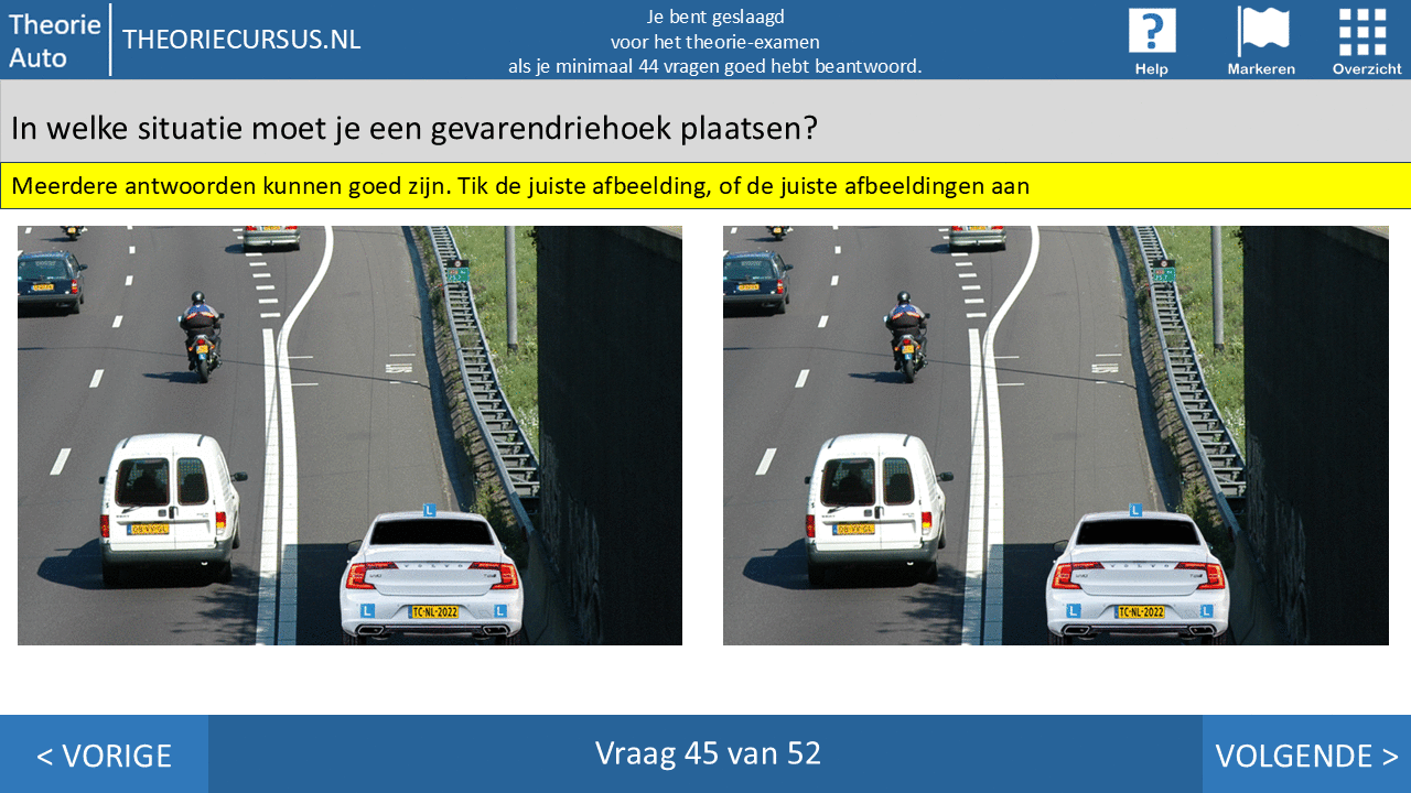 gevarendriehoek of alarmlichten