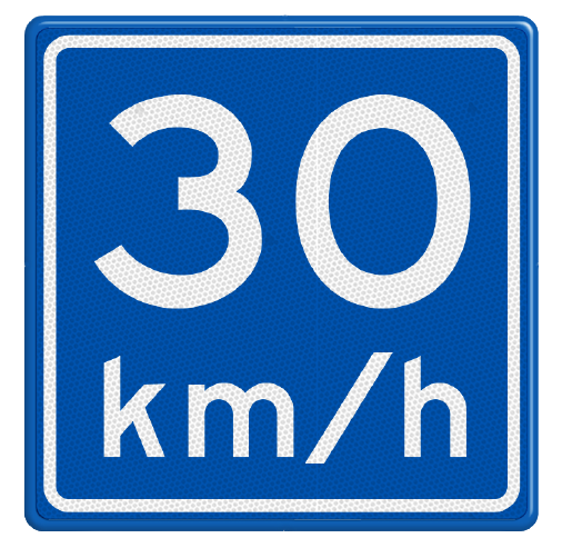 Sign A4 Recommended speed 