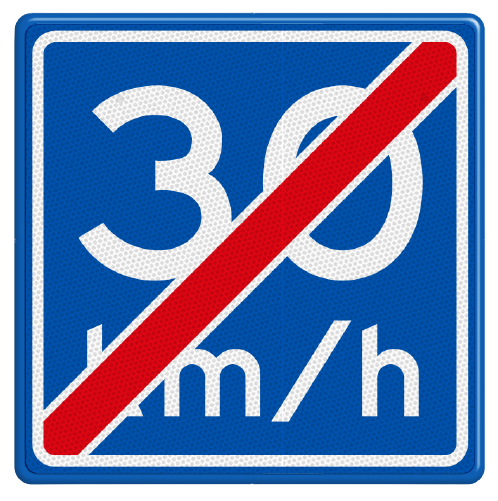 Sign A5 End of recommended speed
