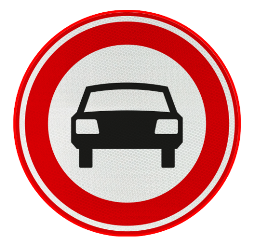 Sign C6 - Closed to motor vehicles with more than 2 wheels - traffic signs netherlands