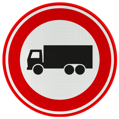 sign c7 - closed to lorries - traffic signs in the netherlands